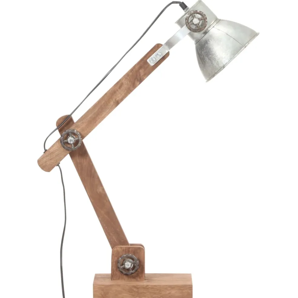 vidaXL Bureaulamp industrieel rond E27 58x18x90 cm zilverkleurig