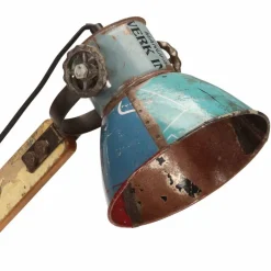 vidaXL Bureaulamp industrieel rond E27 23x18x95 cm meerkleurig