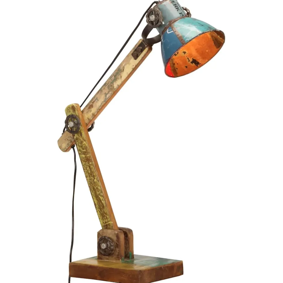 vidaXL Bureaulamp industrieel rond E27 23x18x95 cm meerkleurig