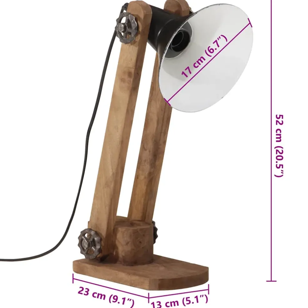 vidaXL Bureaulamp 25 W E27 23x13x52 cm zwart