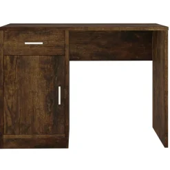 vidaXL Bureau met kast en lade 100x40x73 cm bewerkt hout gerookt eiken