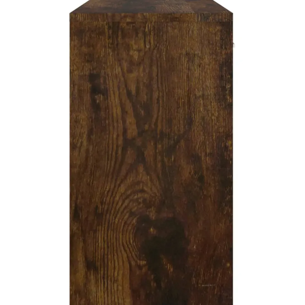 vidaXL Bureau met kast en lade 100x40x73 cm bewerkt hout gerookt eiken