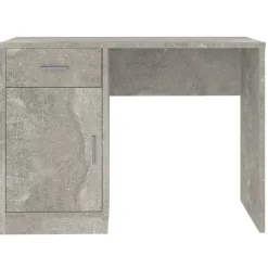 vidaXL Bureau met kast en lade 100x40x73 cm bewerkt hout betongrijs