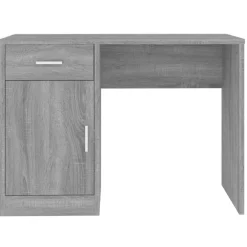 vidaXL Bureau met kast en lade 100x40x73 cm bewerkt hout grijs sonoma