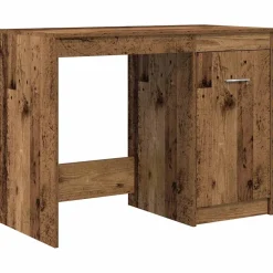 vidaXL Bureau met kast Oud hout Bewerkt hout