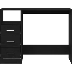 vidaXL Bureau met lades 102x50x76 cm bewerkt hout zwart eikenkleur
