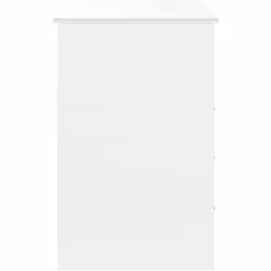 vidaXL Bureau met lades 102x50x76 cm bewerkt hout wit