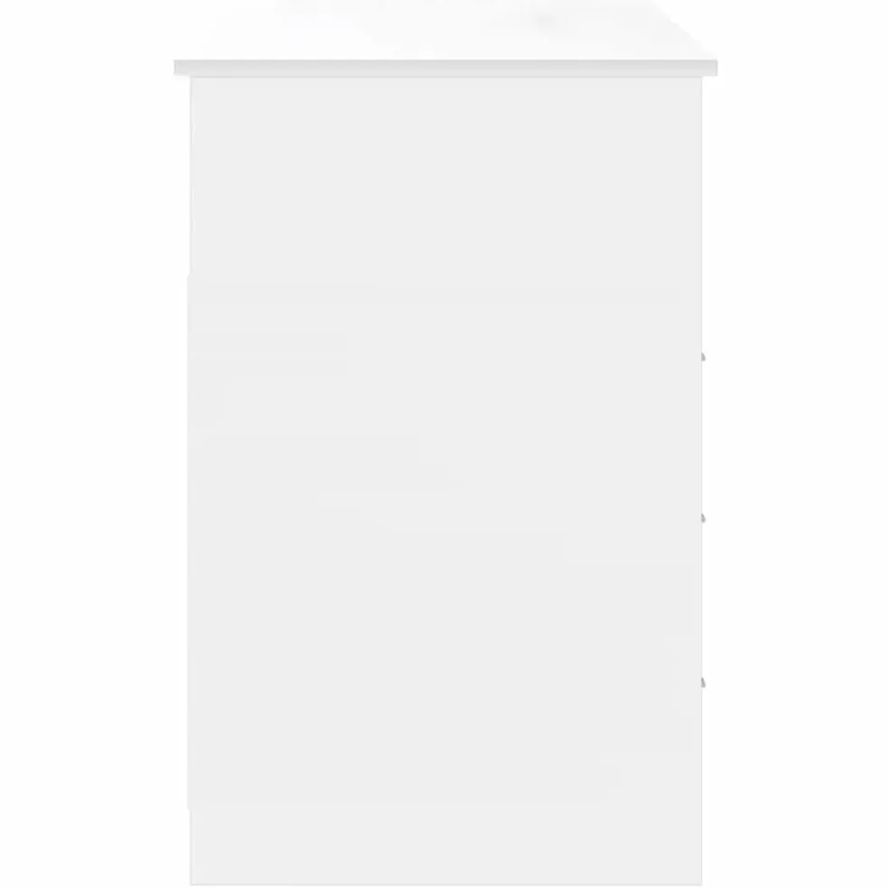 vidaXL Bureau met lades 102x50x76 cm bewerkt hout wit