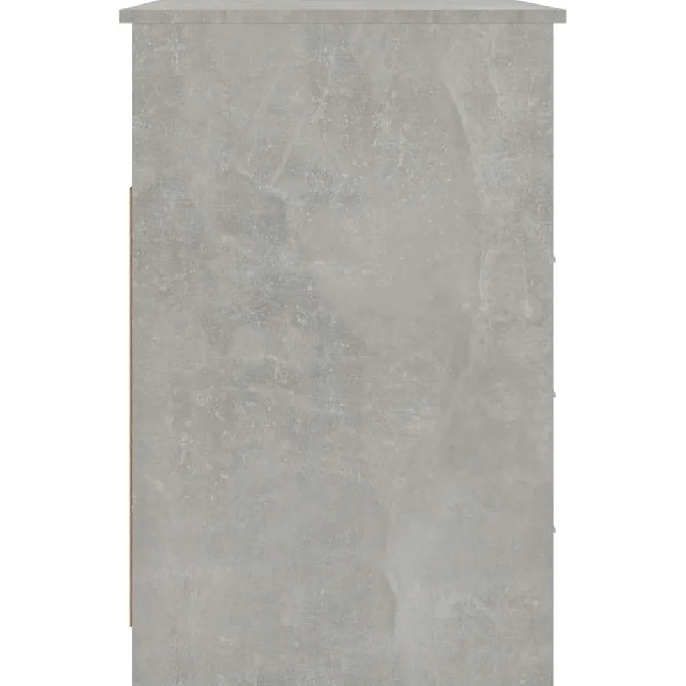 vidaXL Bureau met lades 102x50x76 cm bewerkt hout betongrijs