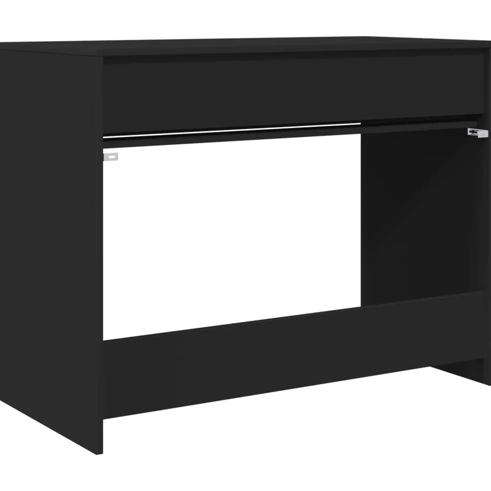 vidaXL Bureau met lade Zwart 100 x 50 x 78 cm Geconstrueerd hout