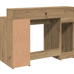vidaXL Bureau met LED-verlichting 120x55x91 cm hout artisanaal eiken