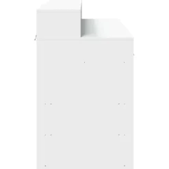 vidaXL Bureau met LED-verlichting 120x55x91 cm bewerkt hout wit