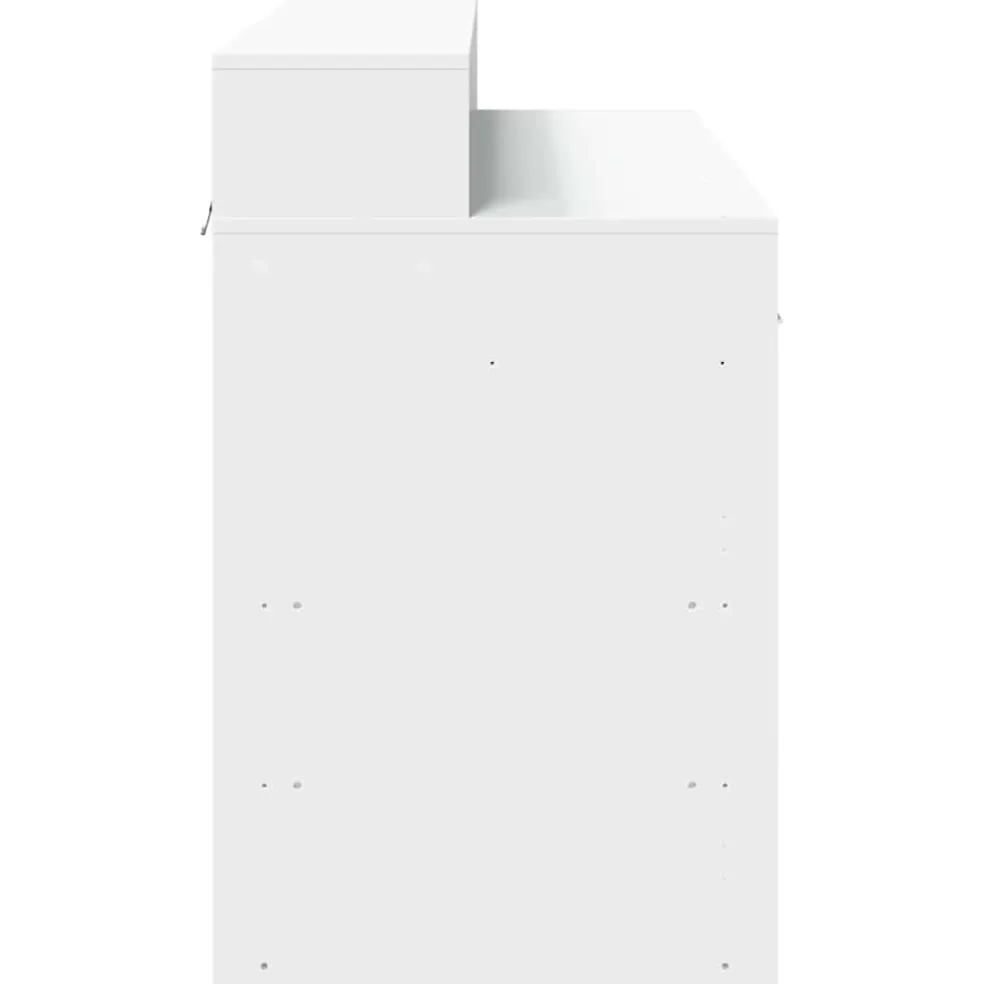 vidaXL Bureau met LED-verlichting 120x55x91 cm bewerkt hout wit