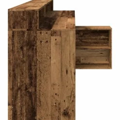 vidaXL Bureau met LED-verlichting 200x104x91 cm bewerkt hout oud hout