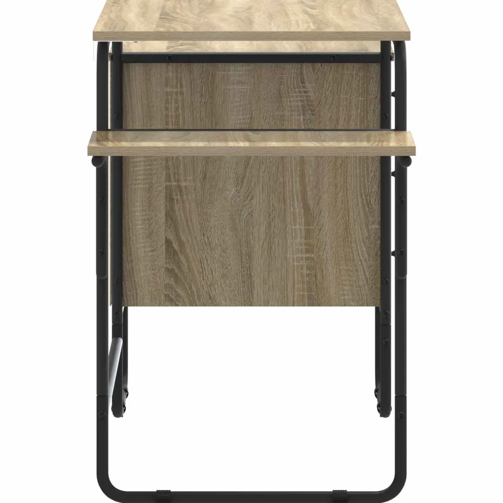 vidaXL Bureau met opbergruimte Sonoma Eiken 120 x 50 x 75 cm