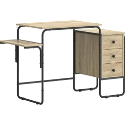 vidaXL Bureau met opbergruimte Sonoma Eiken 120 x 50 x 75 cm