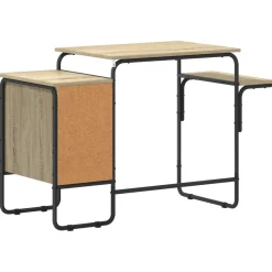 vidaXL Bureau met opbergruimte Sonoma Eiken 120 x 50 x 75 cm