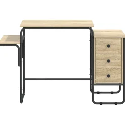 vidaXL Bureau met opbergruimte Sonoma Eiken 120 x 50 x 75 cm