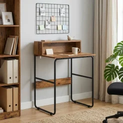 vidaXL Bureau met opbergruimte Oud hout 60 x 50 x 91 cm