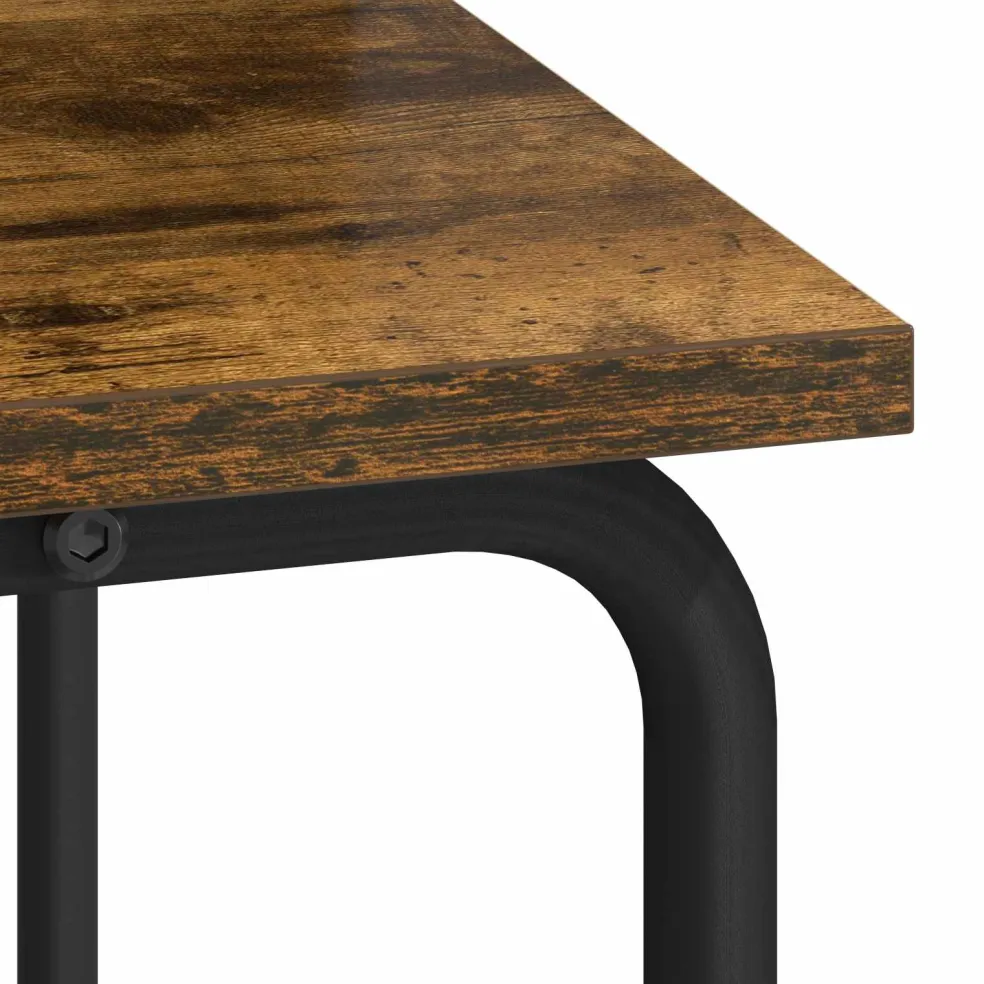 vidaXL Bureau met opbergruimte Gerookt eiken 60 x 50 x 91 cm