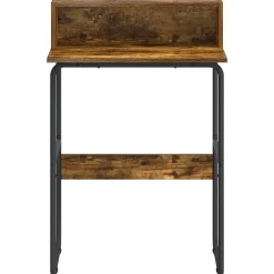 vidaXL Bureau met opbergruimte Gerookt eiken 60 x 50 x 91 cm