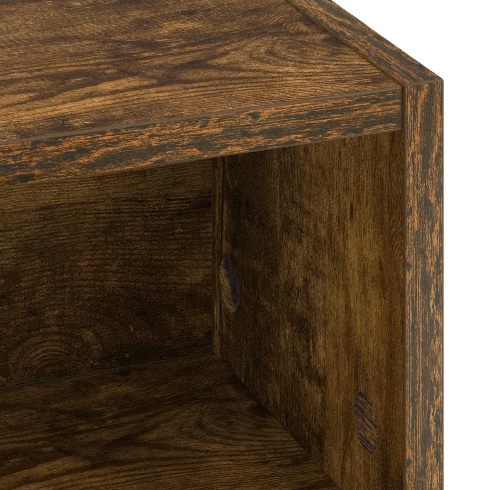 vidaXL Bureau met opbergruimte Gerookt eiken 60 x 50 x 91 cm