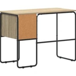 vidaXL Bureau met opbergruimte Sonoma Eiken 100 x 50 x 75 cm