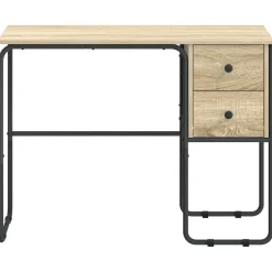 vidaXL Bureau met opbergruimte Sonoma Eiken 100 x 50 x 75 cm