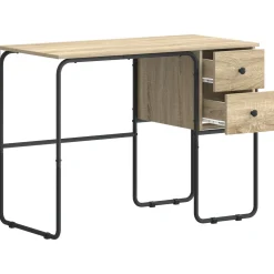 vidaXL Bureau met opbergruimte Sonoma Eiken 100 x 50 x 75 cm