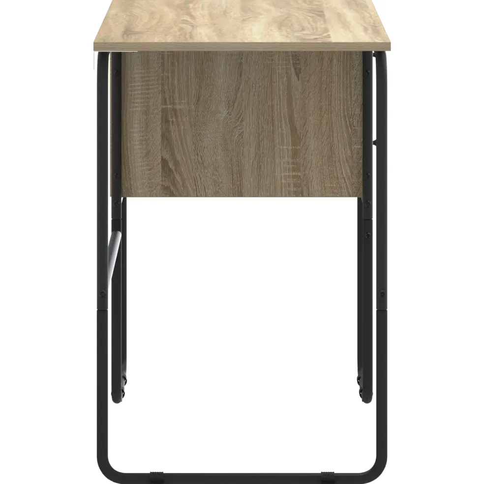 vidaXL Bureau met opbergruimte Sonoma Eiken 100 x 50 x 75 cm