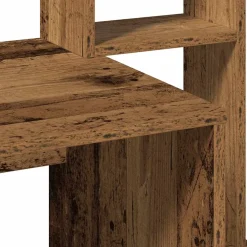 vidaXL Bureau met schappen 100x45x140 cm bewerkt hout oud houtkleurig