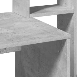 vidaXL Bureau met schappen 100x45x140 cm bewerkt hout betongrijs