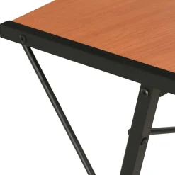 vidaXL Bureau met schap 116x50x93 cm zwart en bruin