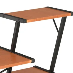 vidaXL Bureau met schap 116x50x93 cm zwart en bruin