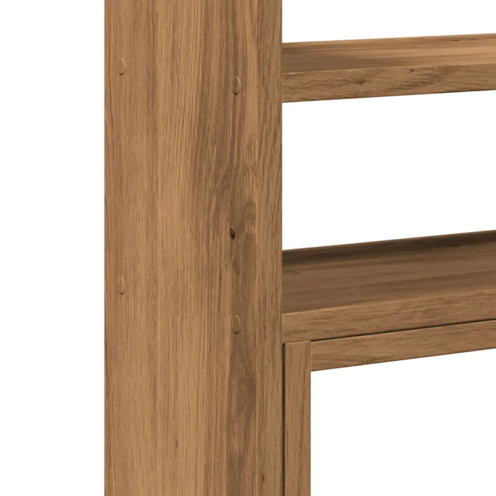 vidaXL Bureau organiser 40x17x41 cm bewerkt hout artisanaal eiken