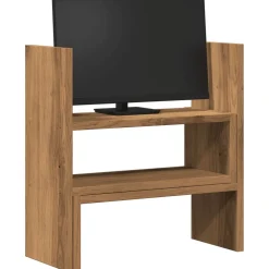 vidaXL Bureau organiser 40x17x41 cm bewerkt hout artisanaal eiken