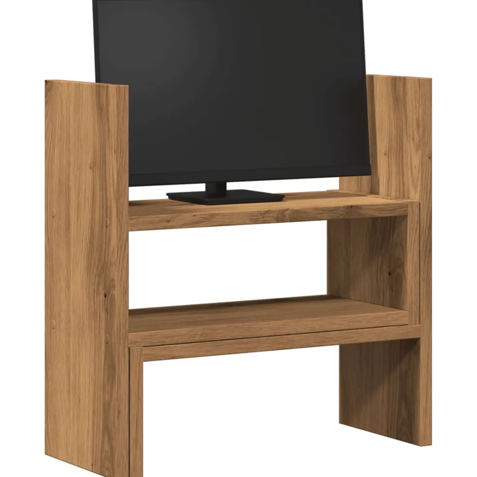 vidaXL Bureau organiser 40x17x41 cm bewerkt hout artisanaal eiken