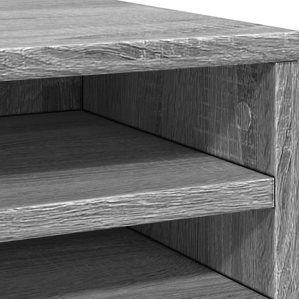 vidaXL Bureau organiser 36x26x29,5 cm bewerkt hout grijs sonoma eiken