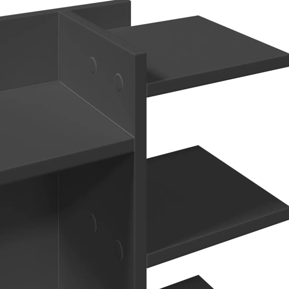 vidaXL Bureau organiser 42x21,5x42 cm bewerkt hout zwart