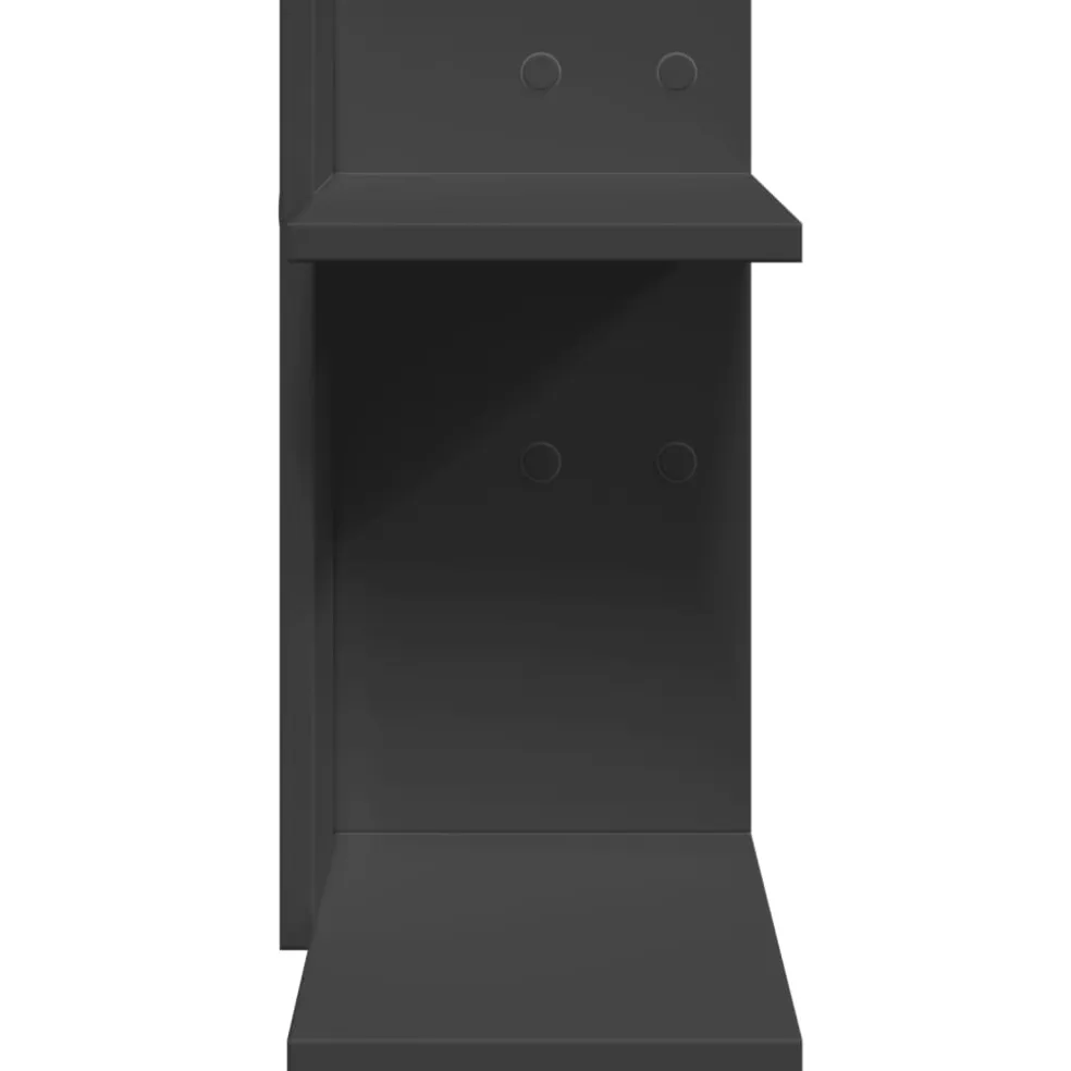 vidaXL Bureau organiser 42x21,5x42 cm bewerkt hout zwart