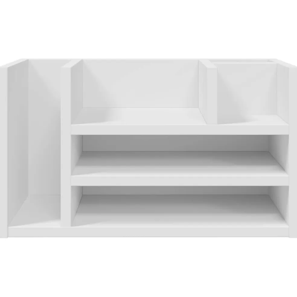 vidaXL Bureau organiser 44,5x24x25 cm bewerkt hout wit