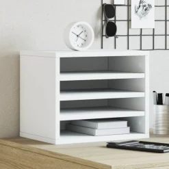 vidaXL Bureau organiser 36x26x29,5 cm bewerkt hout bruin eikenkleurig