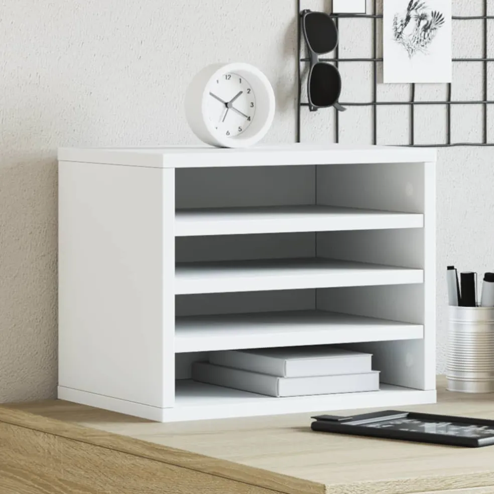 vidaXL Bureau organiser 36x26x29,5 cm bewerkt hout bruin eikenkleurig