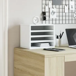 vidaXL Bureau organiser 36x26x29,5 cm bewerkt hout bruin eikenkleurig