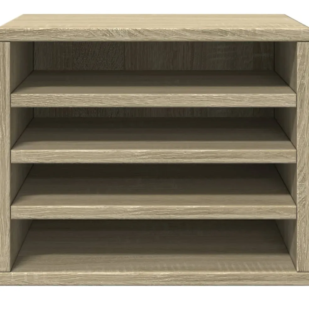 vidaXL Bureau organiser 36x26x29,5 cm bewerkt hout sonoma eikenkleurig