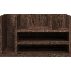 vidaXL Bureau organiser 44,5x24x25 cm bewerkt hout bruin eikenkleur
