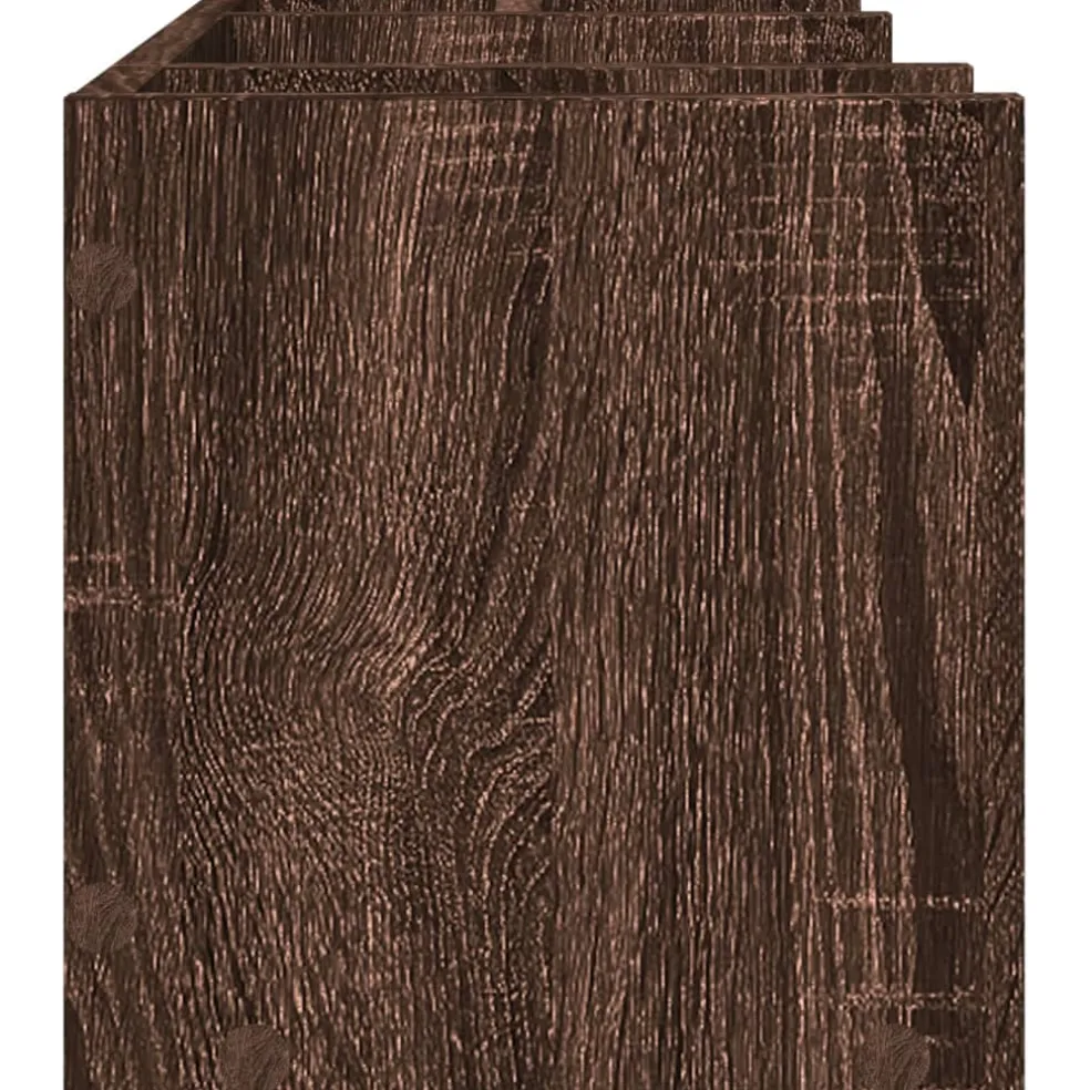 vidaXL Bureau organiser 44,5x24x25 cm bewerkt hout bruin eikenkleur
