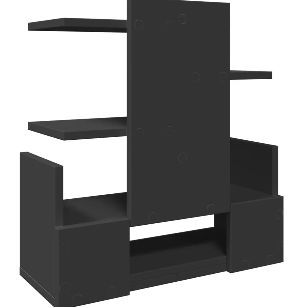 vidaXL Bureau organiser 49x20x52,5 cm bewerkt hout zwart