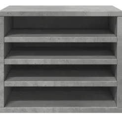vidaXL Bureau organiser 36x26x29,5 cm bewerkt hout betongrijs