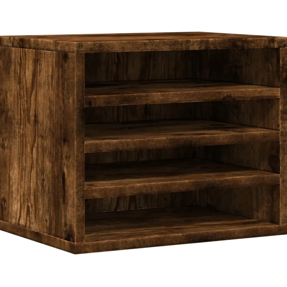 vidaXL Bureau organiser 44,5x24x25 cm bewerkt hout betongrijs